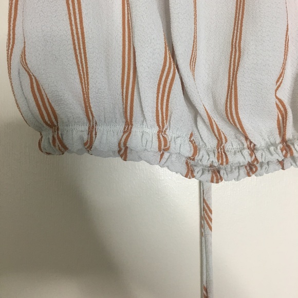 Orange Striped Off the Shoulder Top (Medium) - Picture 9 of 9